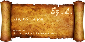 Szajkó Lajos névjegykártya